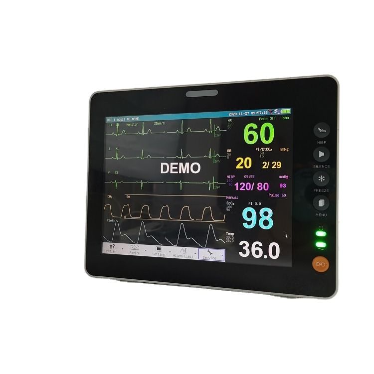 Durable 8 Inch Vital Signs Monitor 6 Parameter ICU Medical Essential Portable Vital Signs Monitor