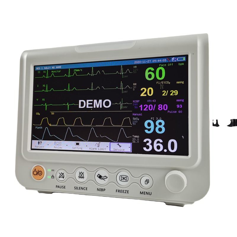 Durable 7 Inch Vital Signs Monitor Six Parameter Touch Screen Portable Wireless Vital Signs Monitor