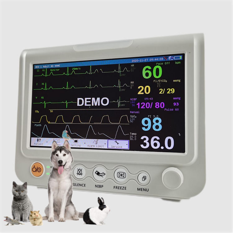 Durable 7 Inch Vital Signs Monitor Multiparameter Monitor Veterinario Vital Signs Monitor