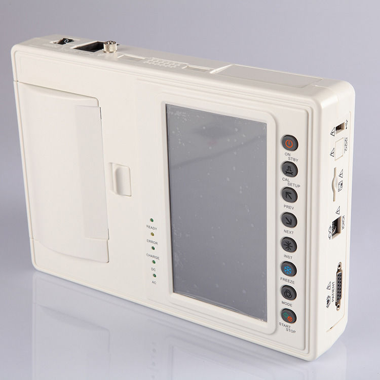 Medical ecg machine 12 Channel lead metal ecg machine portable ekg 6 electrocardiograph stress ecg machine