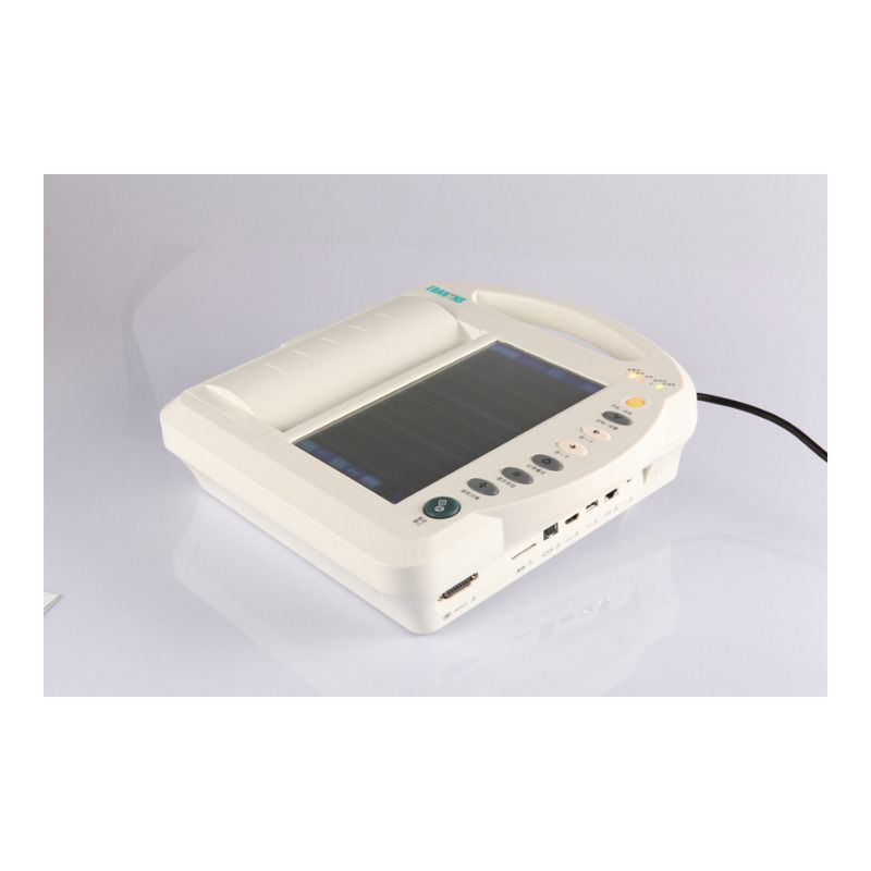 Portable metal ecg machine 12 lead electrocardiograph ecg machine with analyzer maker ecg machine