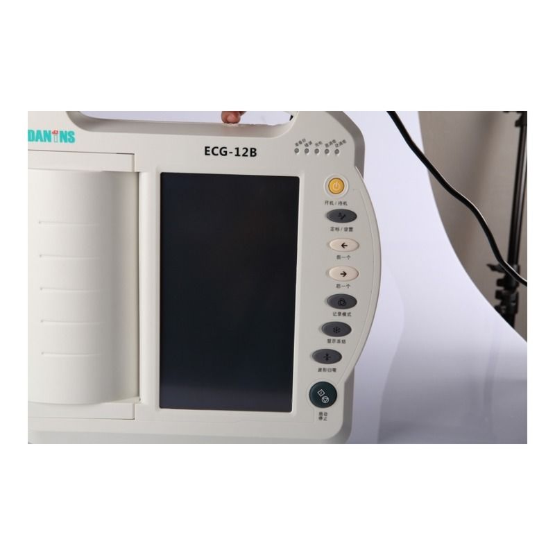 Portable metal ecg machine 12 lead electrocardiograph ecg machine with analyzer maker ecg machine