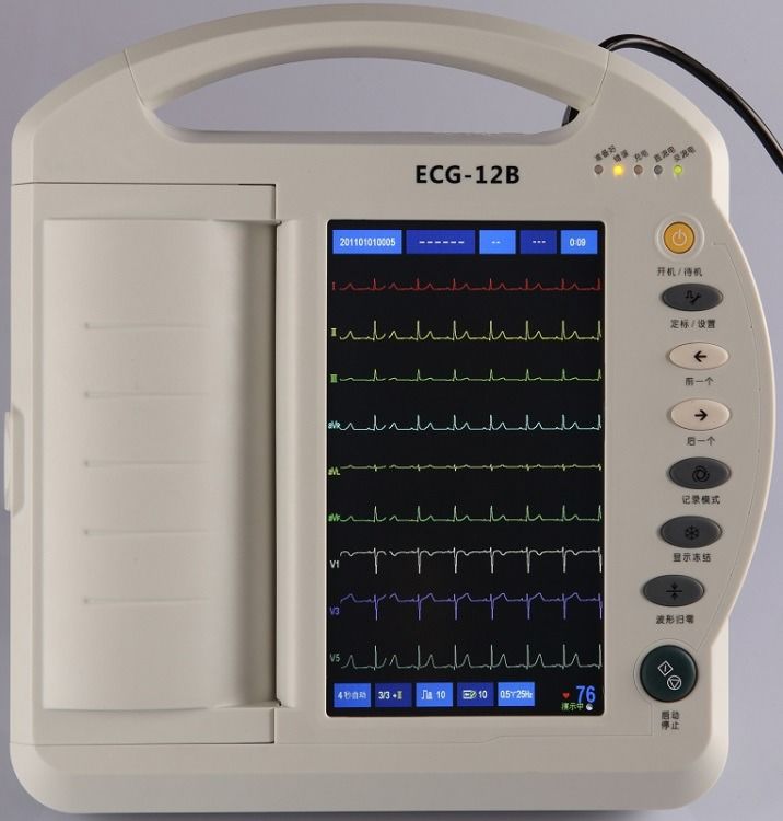 Health Care ECG Machine Digital 12 Channel Electrocardiograph Ecg Machine Portable Touch Screen Ecg Machine