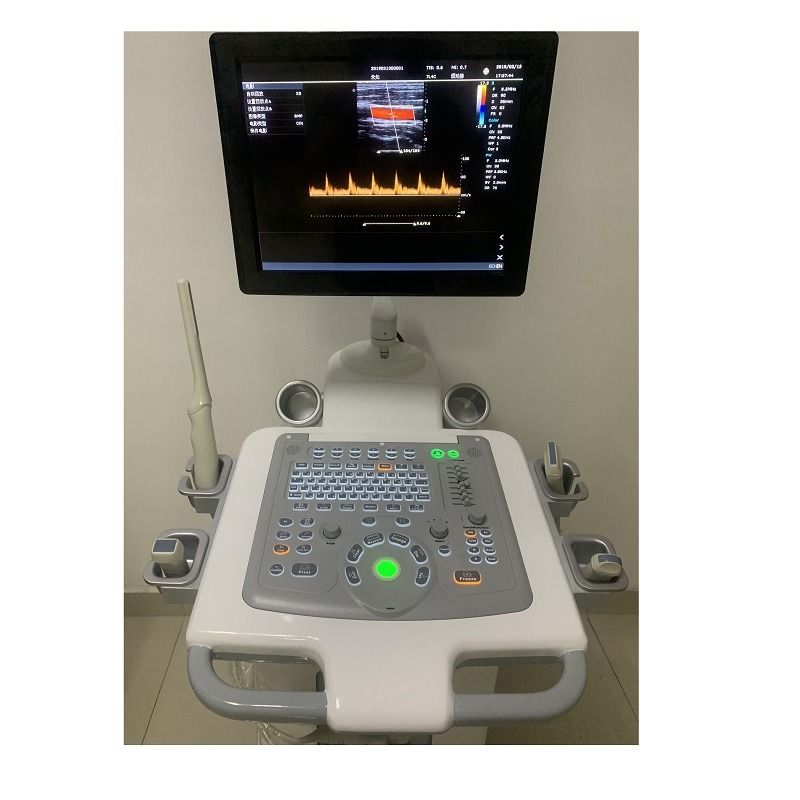 Hospital Outside Trolley 15Inch Ultrasound Machine Ultrasound Digital Color Doppler Ultrasound Machines edical