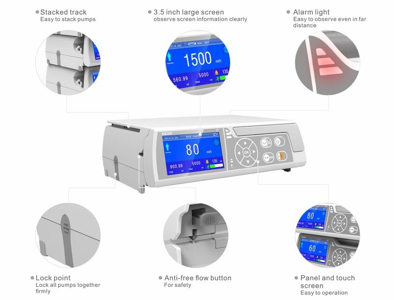 Automatic Electric Metal Infusion Pump ICU Ambulance China Infusion Pump