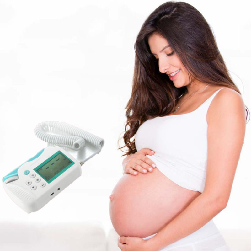 Digital Monitor Fetal Ultrasound Cardiology Baby Doppler Healthy Heartbeat Detector Monitor Led Pocket Prenatal Digital Fetal Doppler