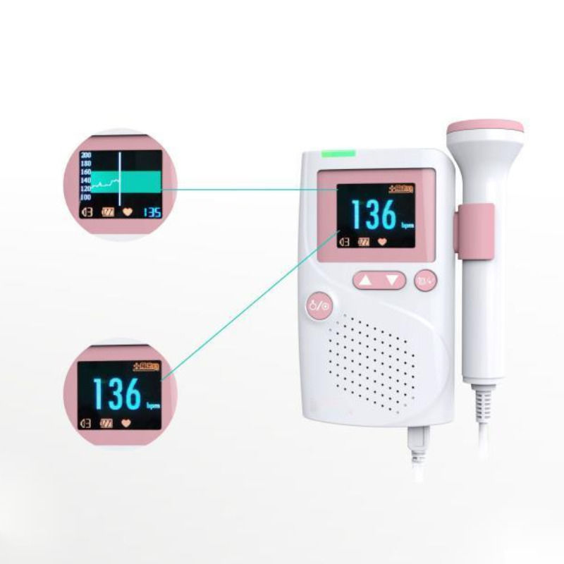 Waterproof Medical Ultrasonic High Fidelity Sound Cardiology CE Ultrasound Infant Baby Portable Heart Monitor Fetal Doppler Heartbeat