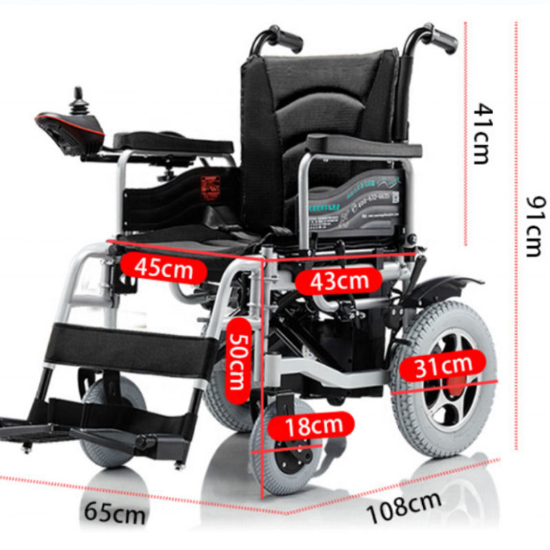 Electric wheelchair 140Kg lightweight capacity lithium battery power foldable portable wheelchair for 140kg older