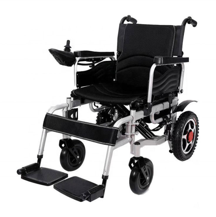 Cheapest Lightweight Disabled Electric Wheelchair Folding Motorized Automatic Power Electric Wheelchair For 140kg Disabled