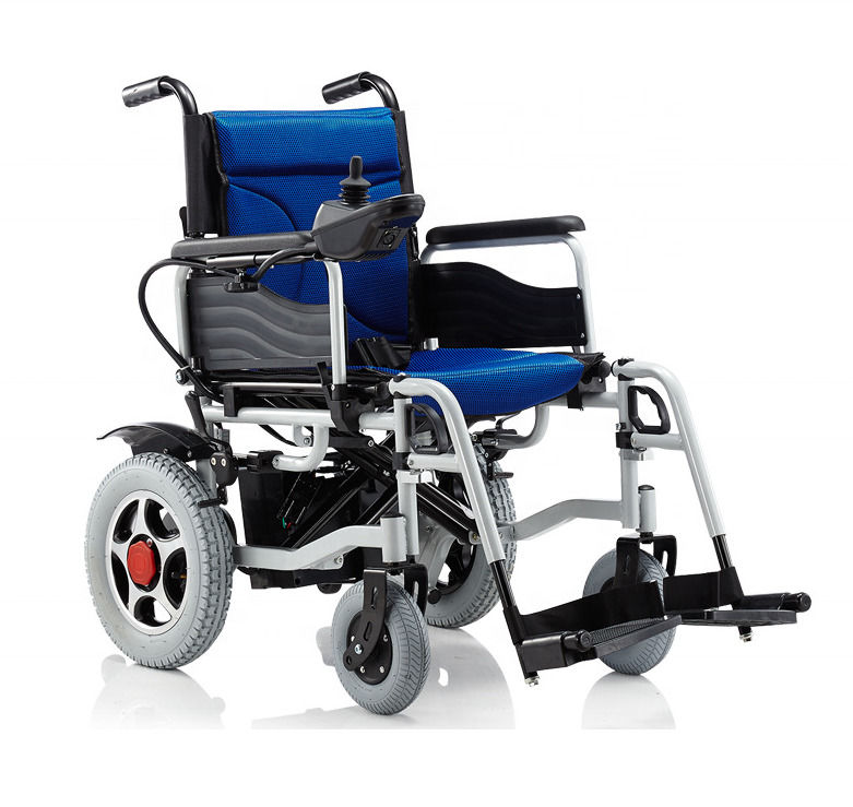 Cheapest Lightweight Disabled Electric Wheelchair Folding Motorized Automatic Power Electric Wheelchair For 140kg Disabled